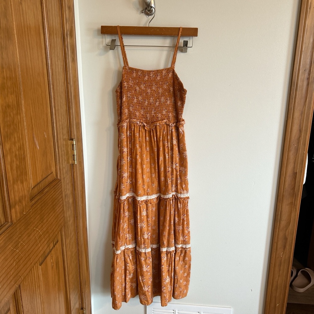 Wild Fable Orange Floral Maxi Dress